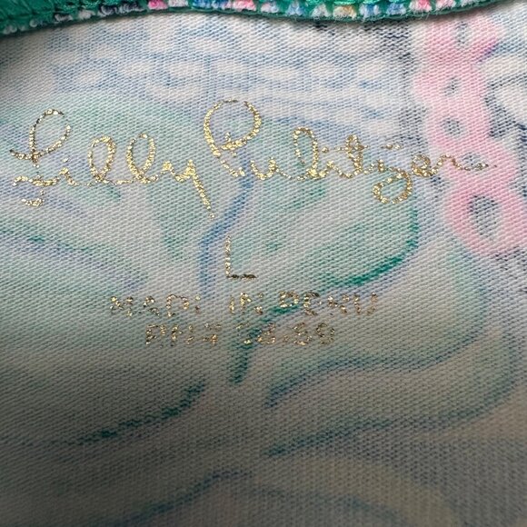 Lilly Pulitzer Girls Maia Printed Leggings Size L Vibrant Multicolor Stretch Act - Picture 2 of 3